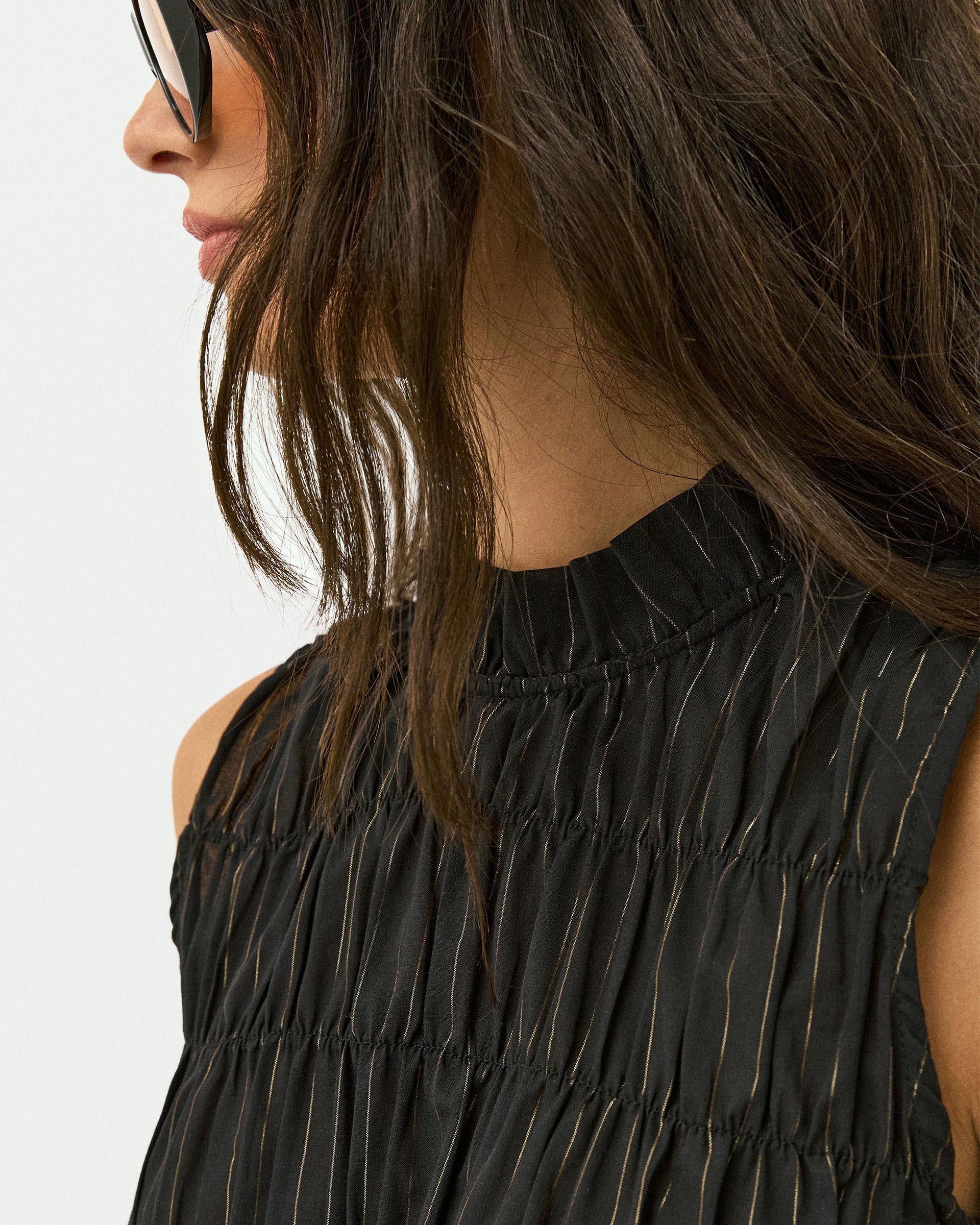 Top Gomas Lurex Negro