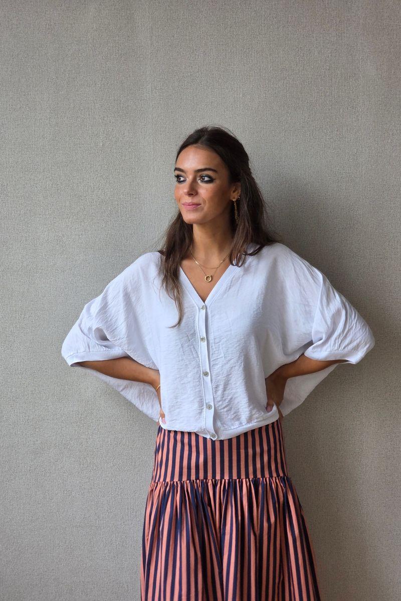 Chaqueta manga corta blanca