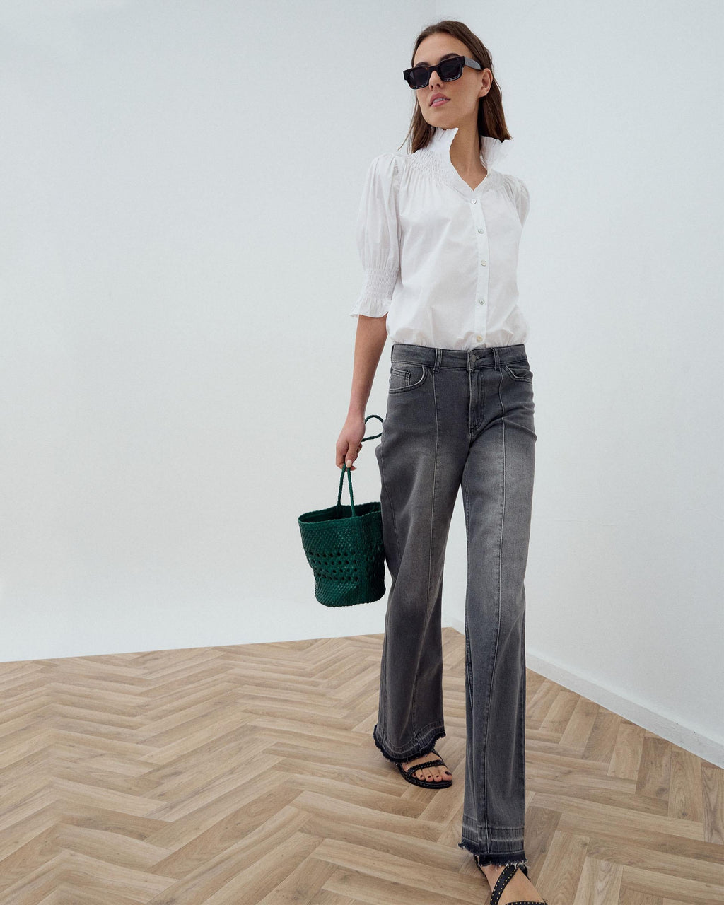 Blusa Manga Corta Blanca