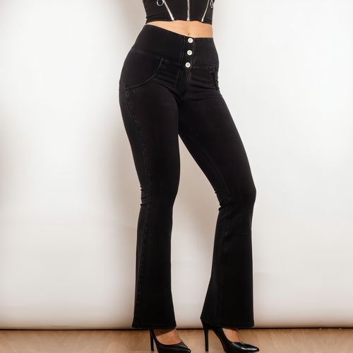DenimDare™ High Waist Jeans Women NOIR