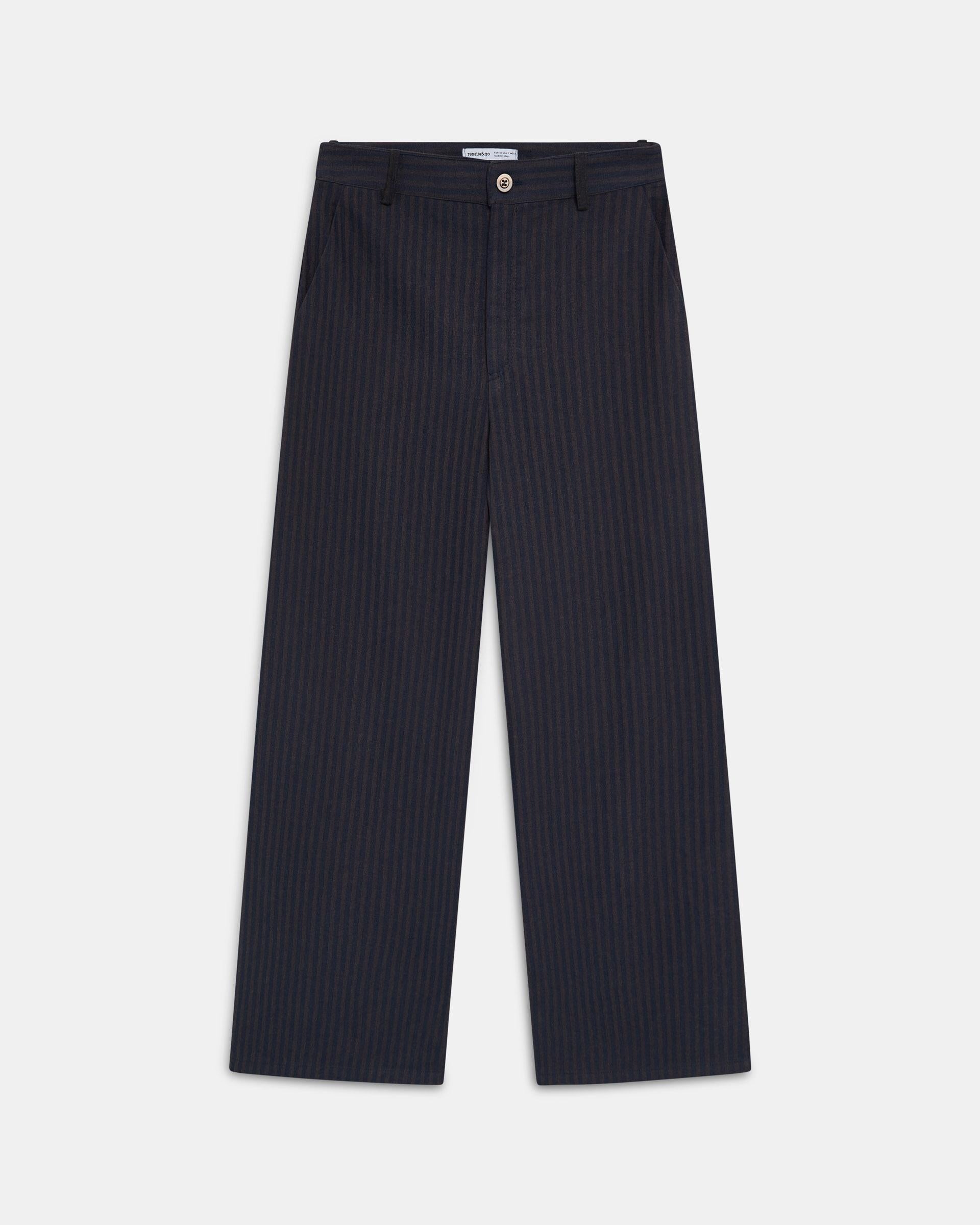 Pantalón Rayas Azul Marino