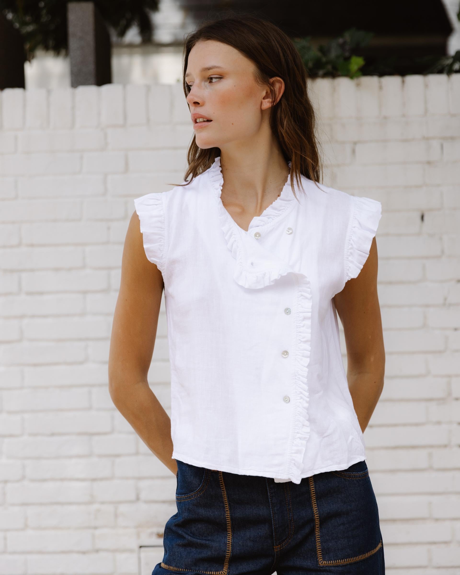 Blusa Cruzada Blanca