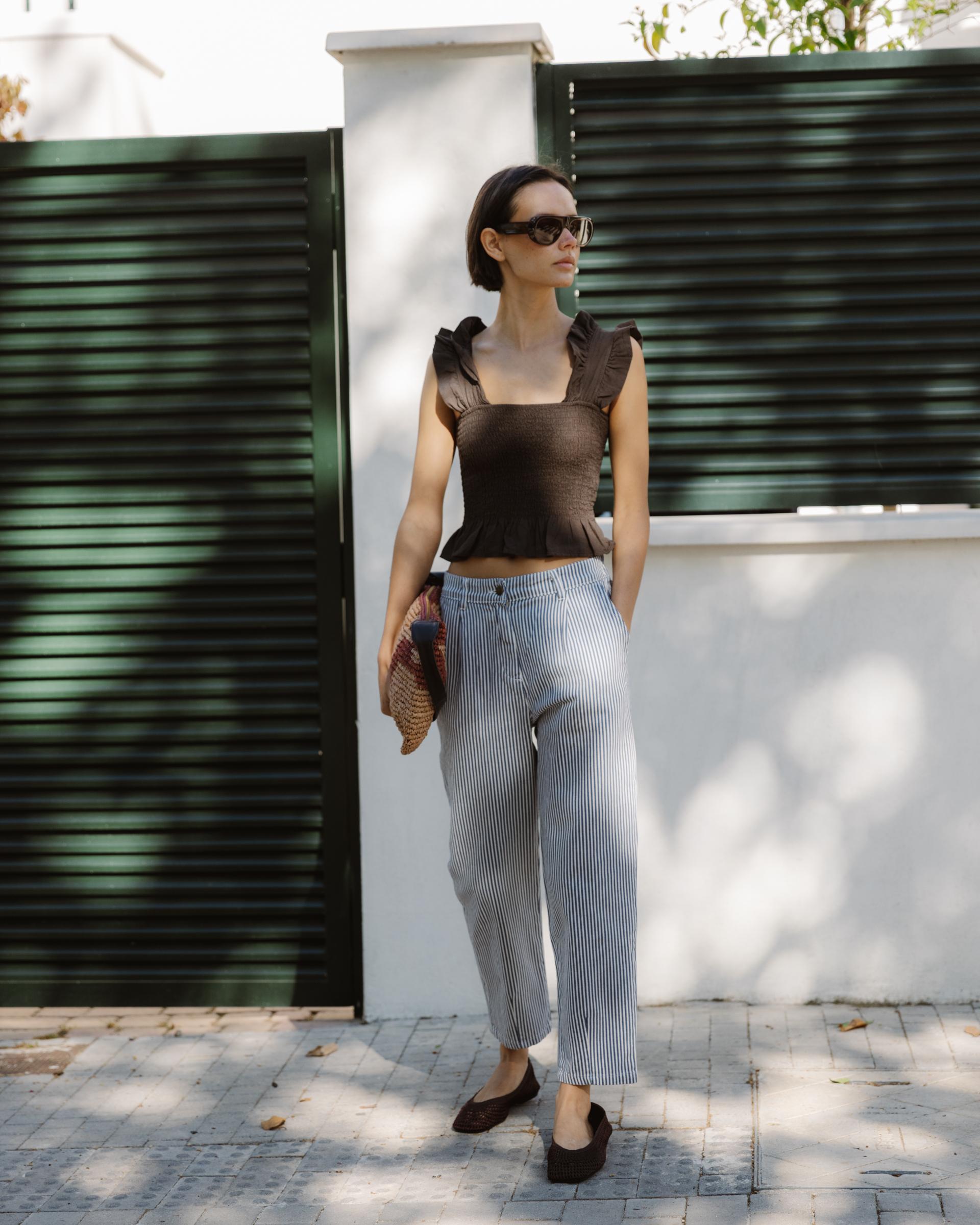 Jeans Balloon Rayas Azul