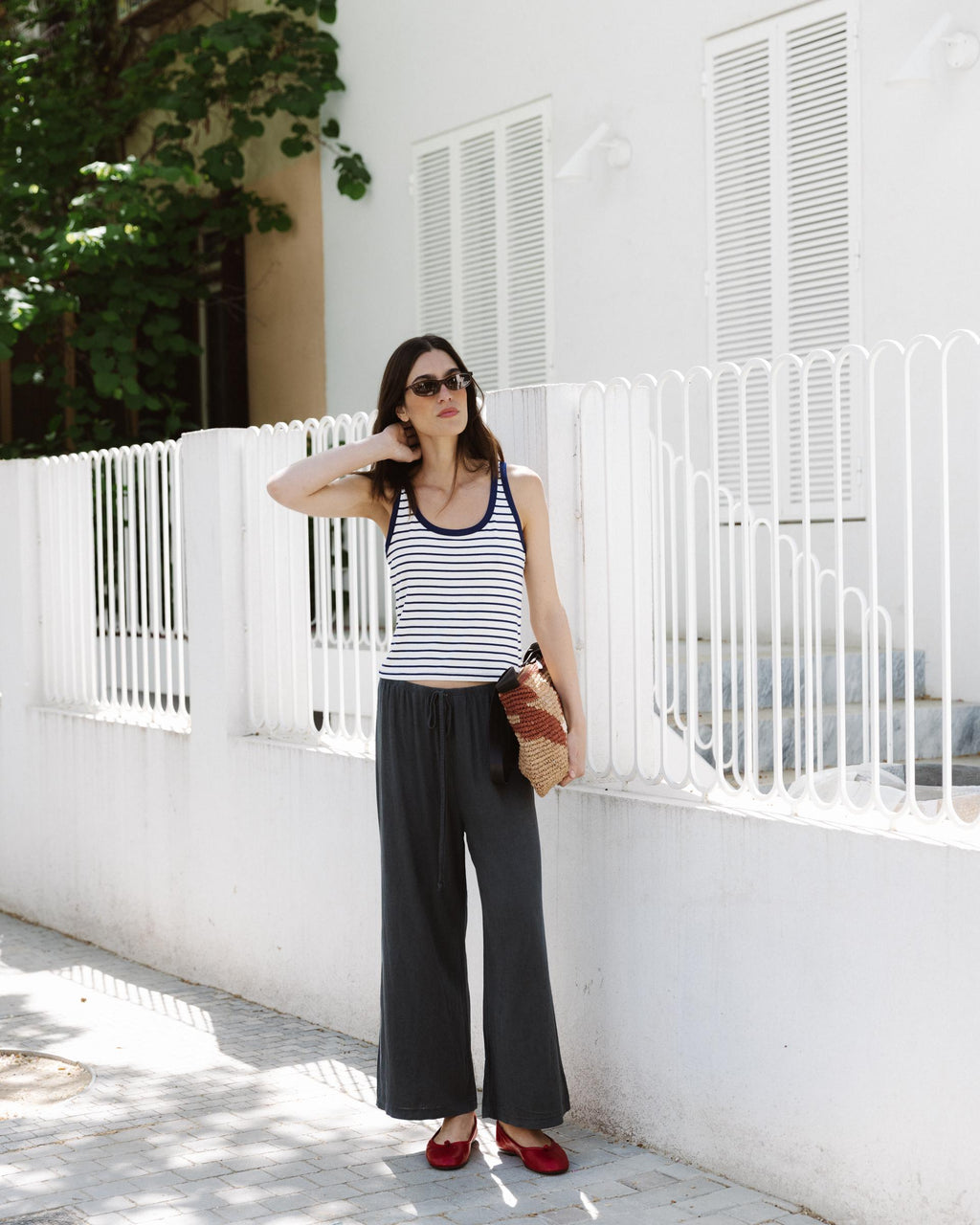 Pantalón Ancho Lino Antracita