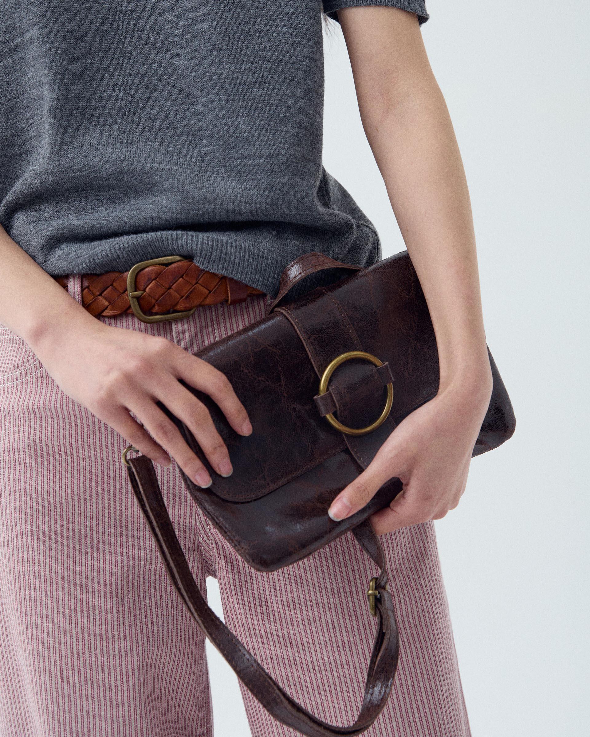 Bolso Pequeño Hebilla Marrón