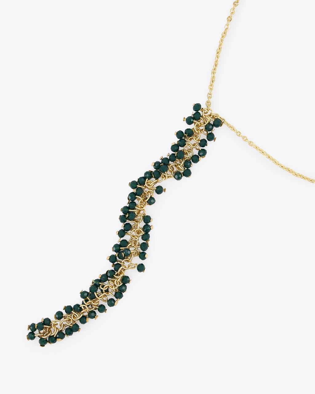 Collar Corbetero Tira Bolitas Verde