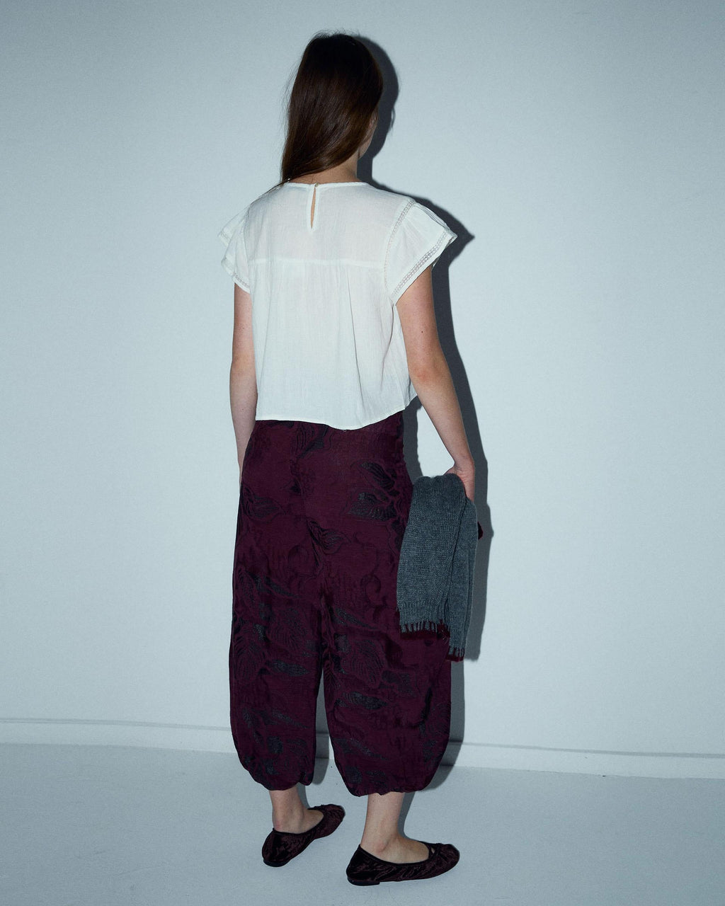 Blusa Manga Corta Puntillas Delantero Blanca