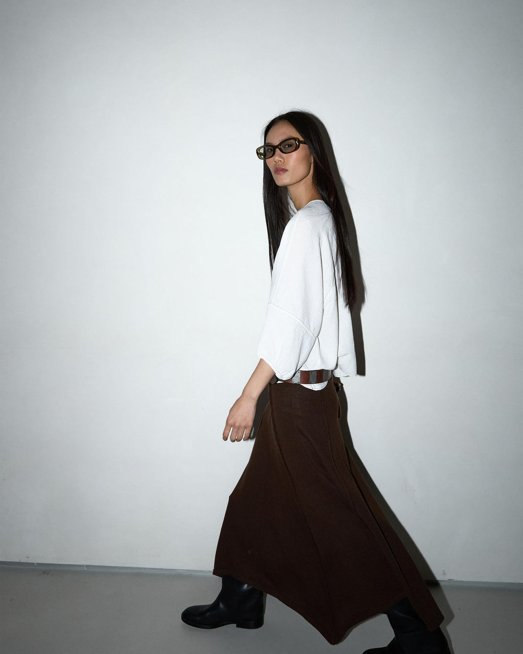 Blusa Escote Espalda Costuras Blanca