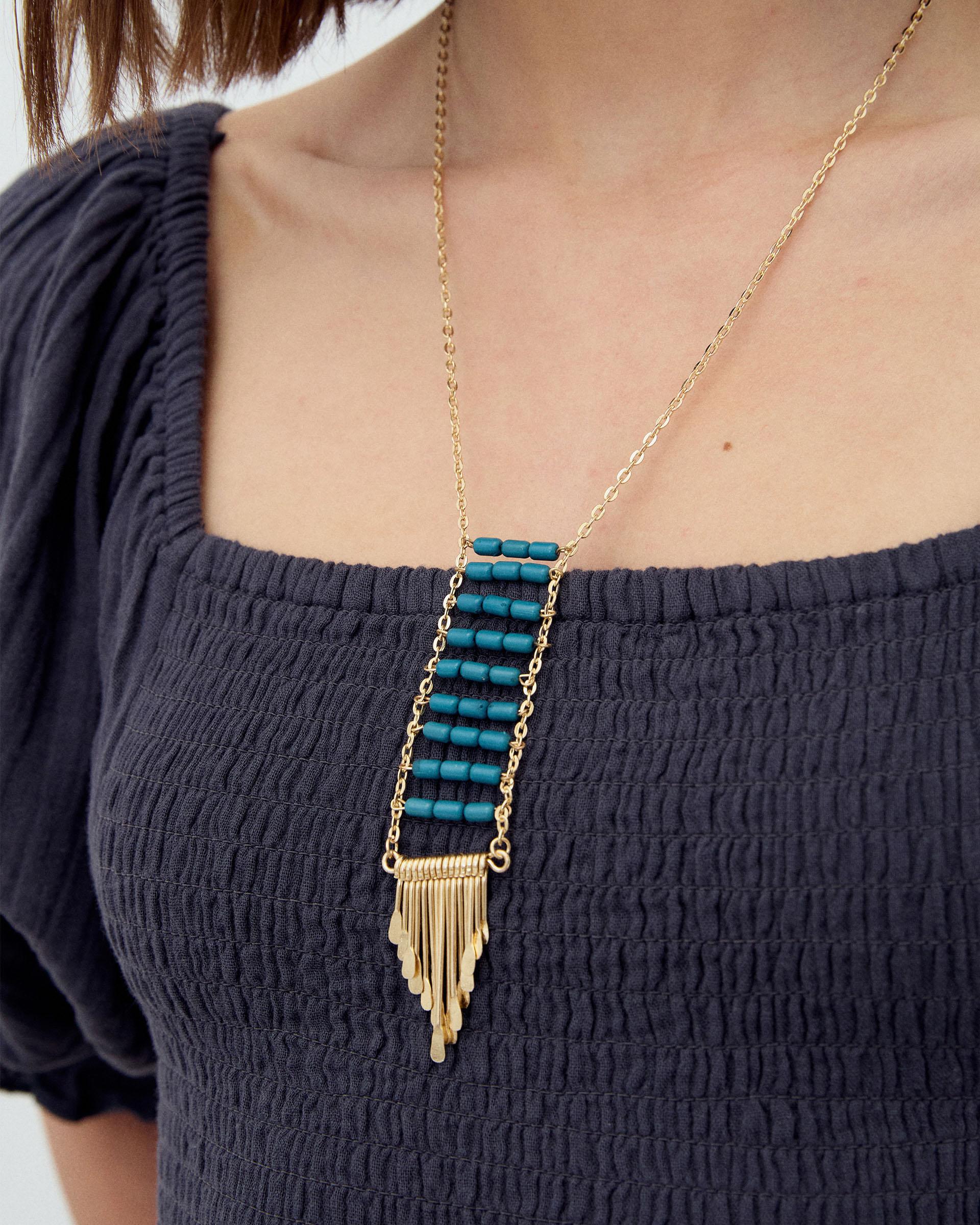 Collar Étnico Flecos Oro