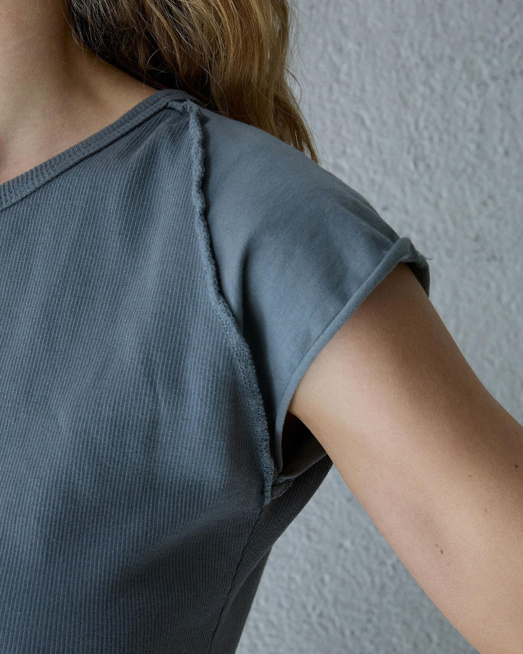 Camiseta Media Manga Ranglán Gris