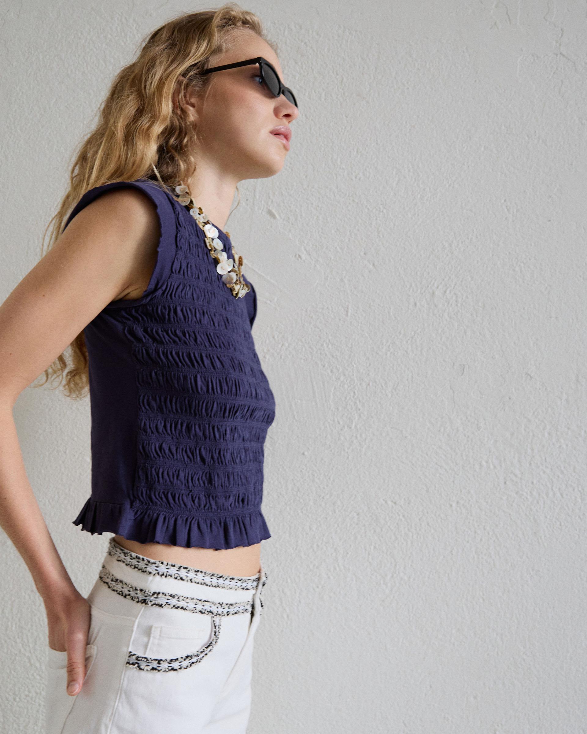 Camiseta Manga Corta Gomas Azul Marino