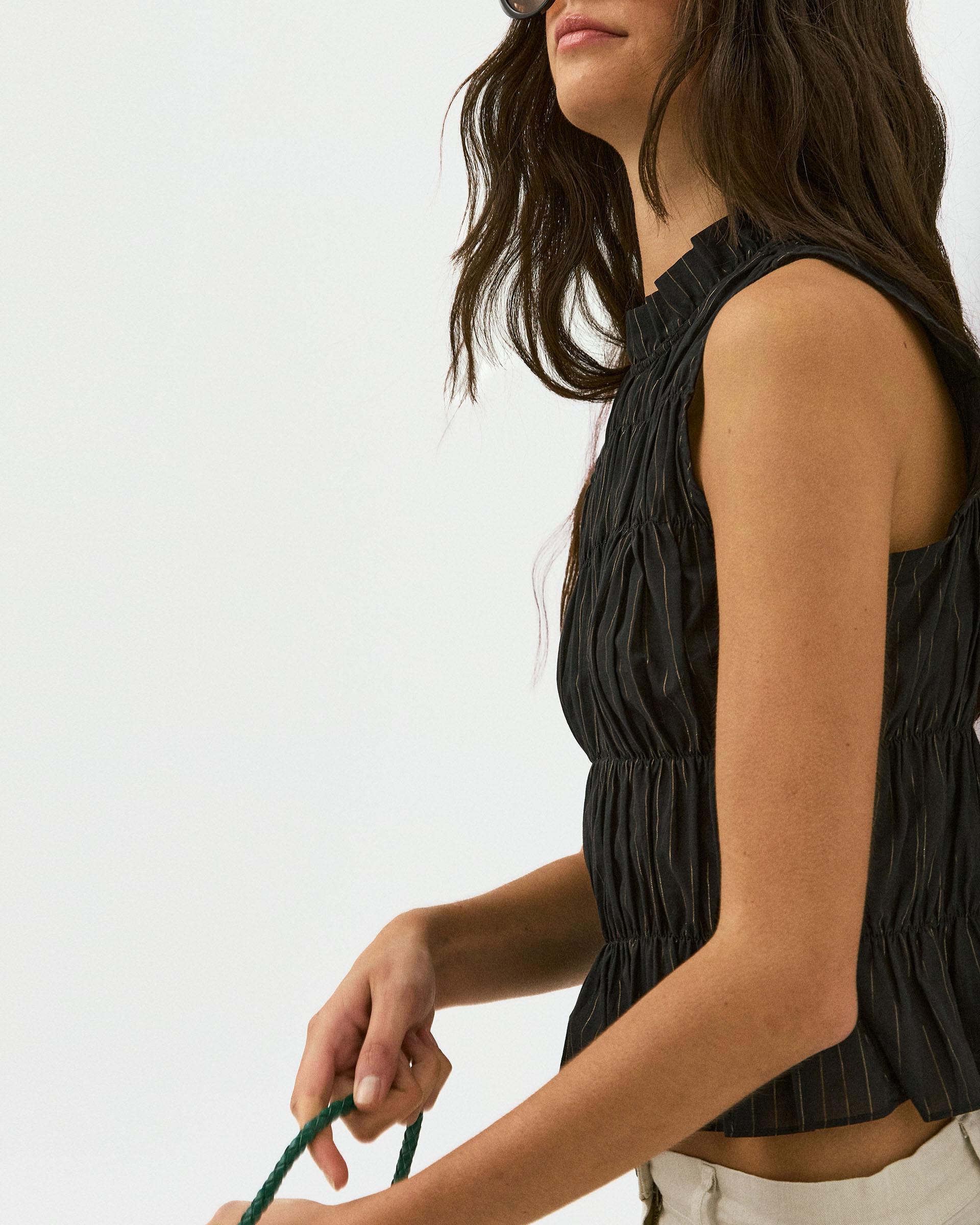 Top Gomas Lurex Negro