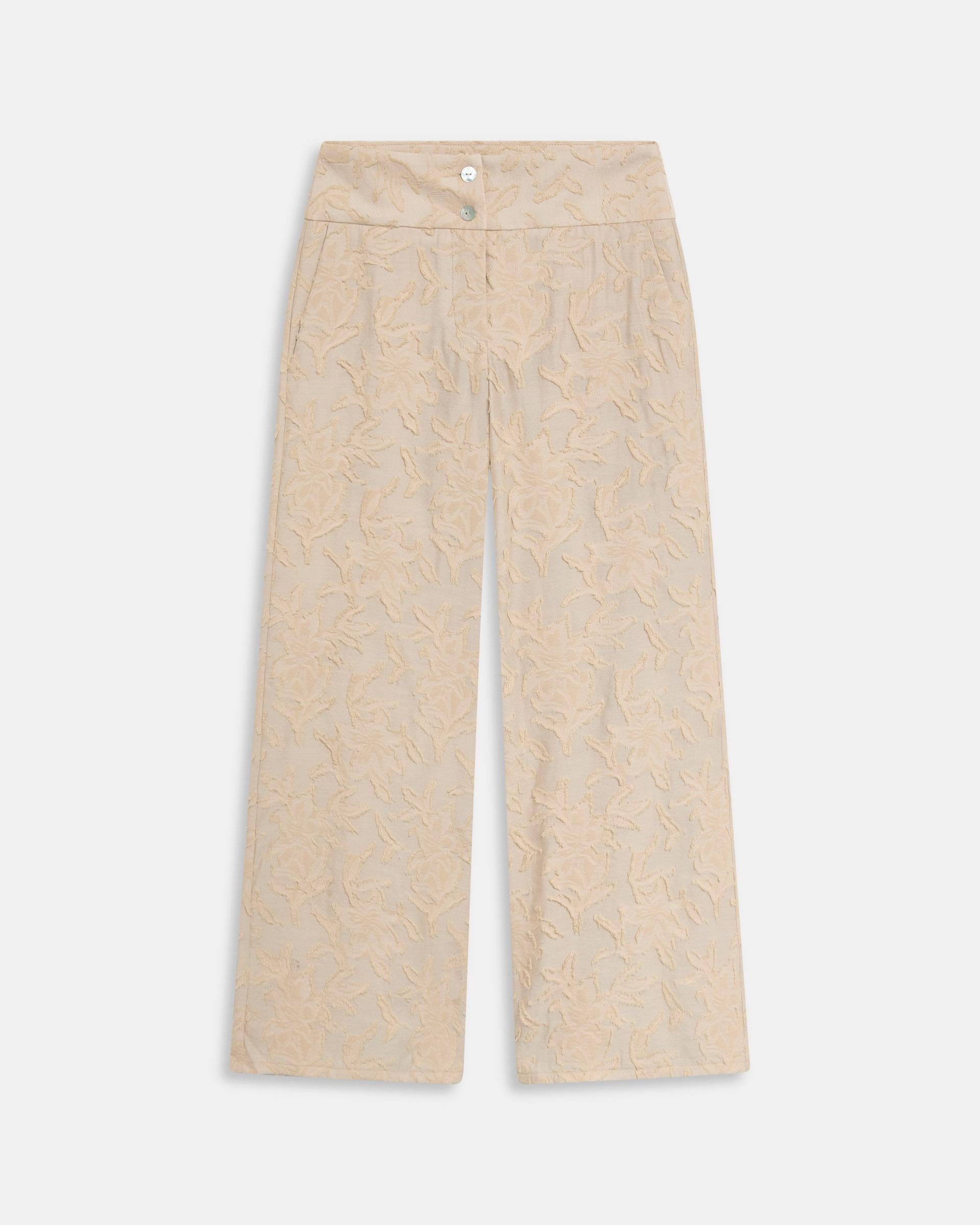 Pantalón Jacquard Crudo