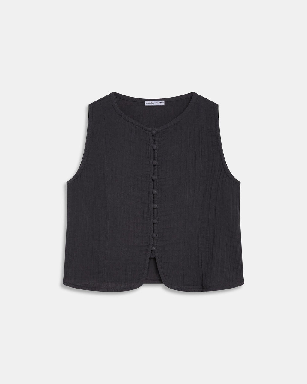 Top Botones Forrados Antracita