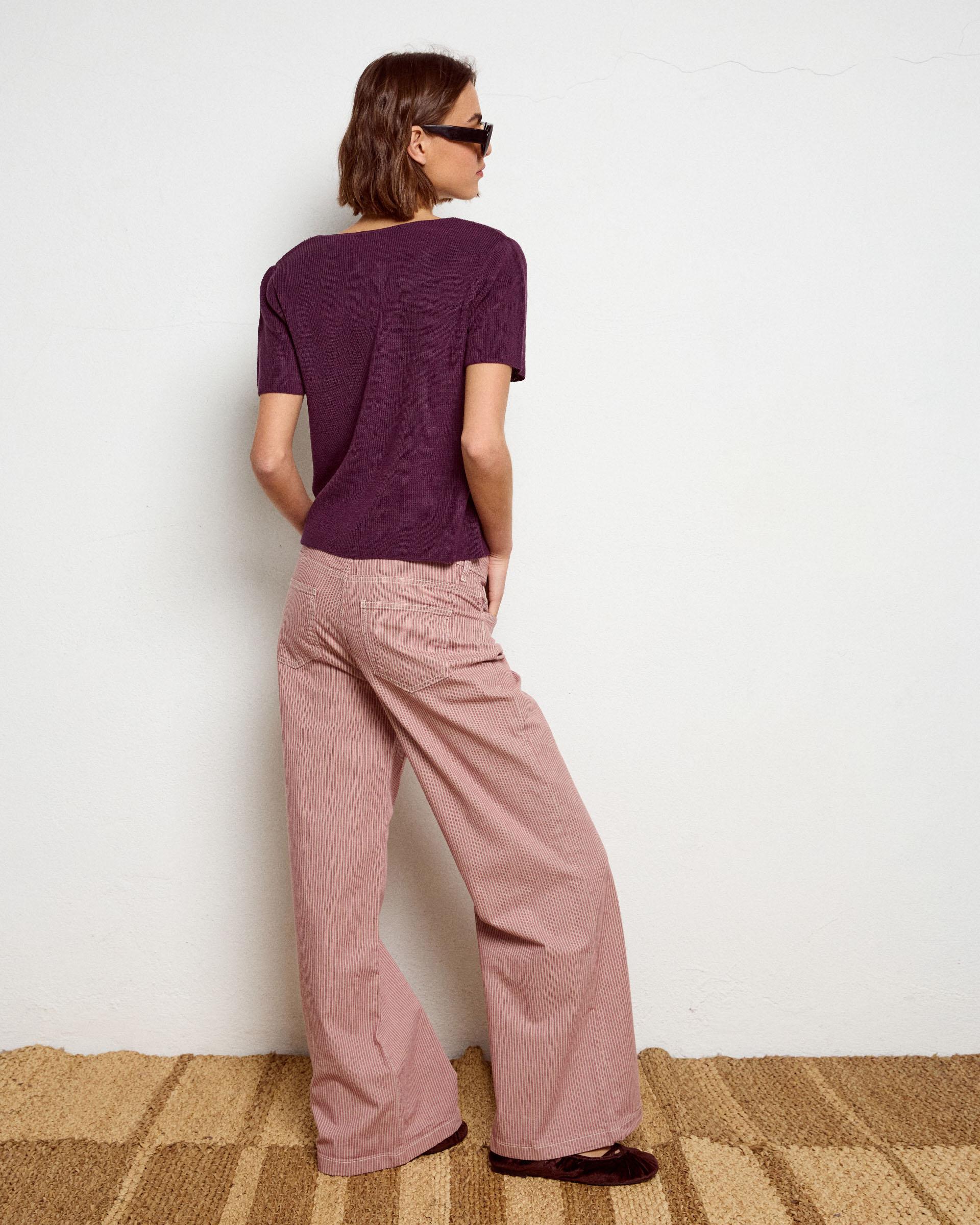 Jeans Rayas Rosa