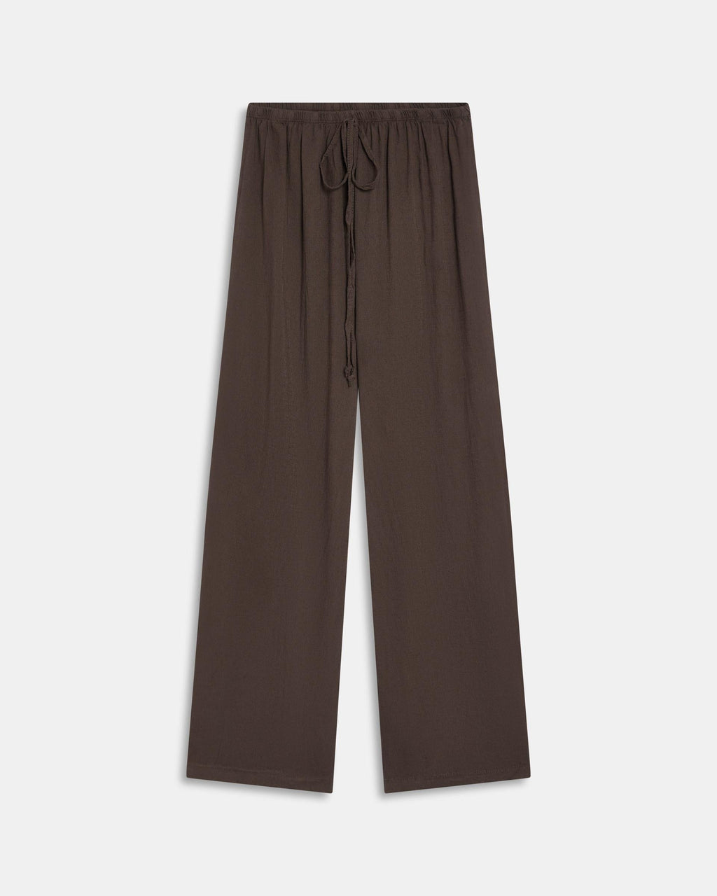 Pantalón Ancho Lino Marrón