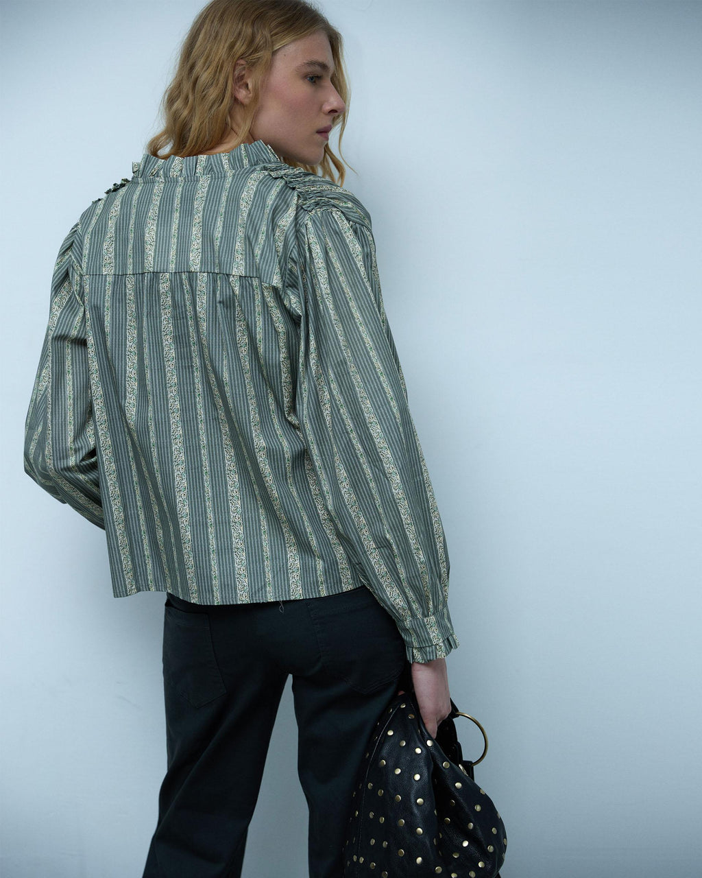 Blusa Rayas Estampadas Verde