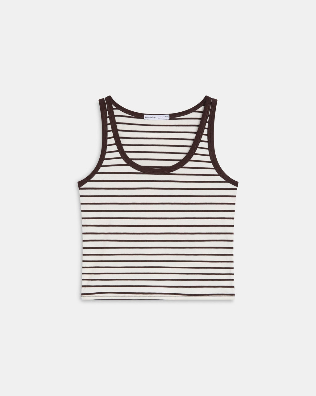 Camiseta Tirantes Rayas Marrón