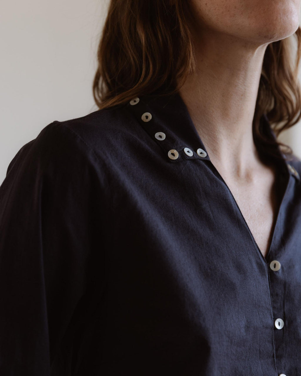 Camisa Botones Nacar Antracita