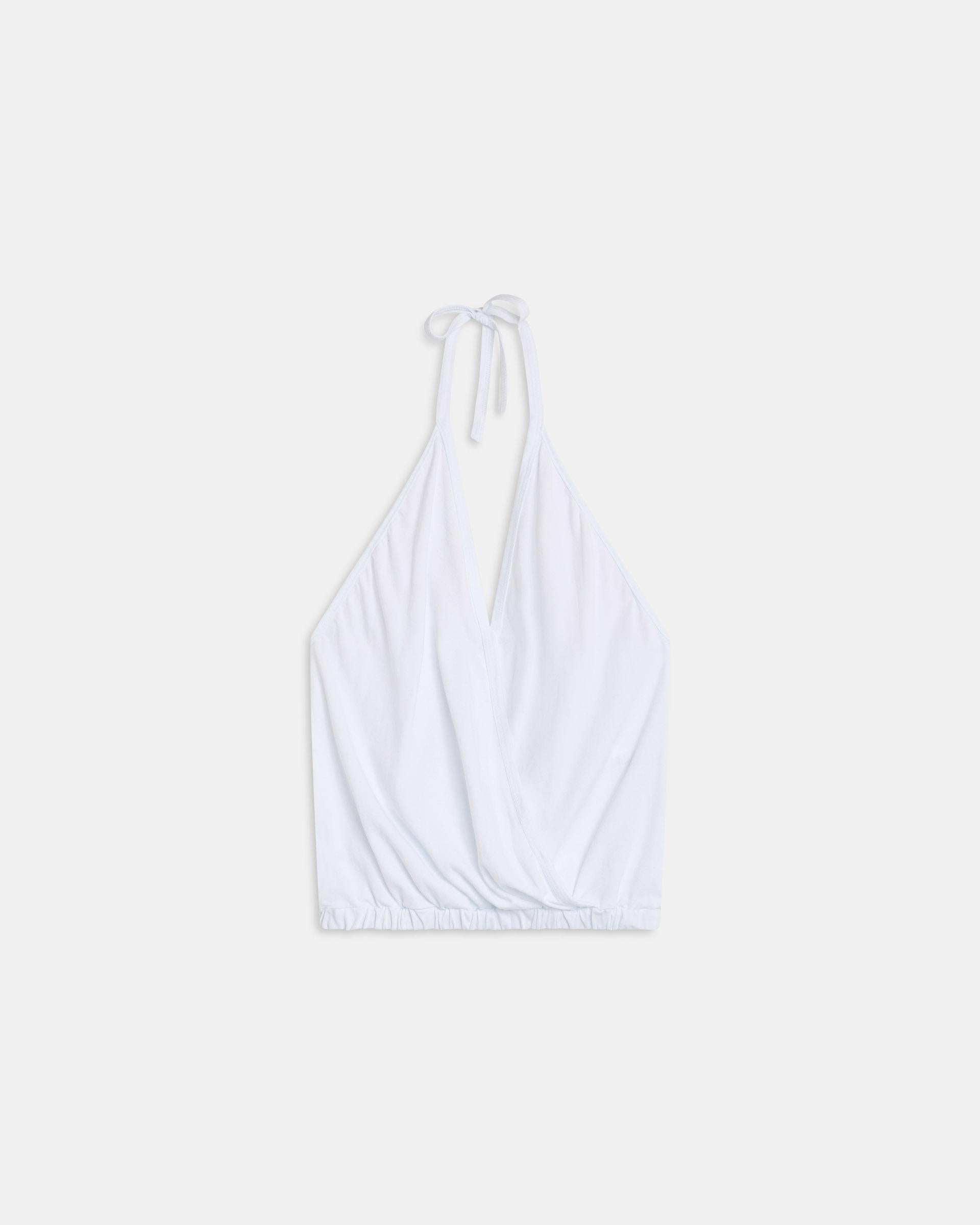 Camiseta Halter Cruzada Blanco