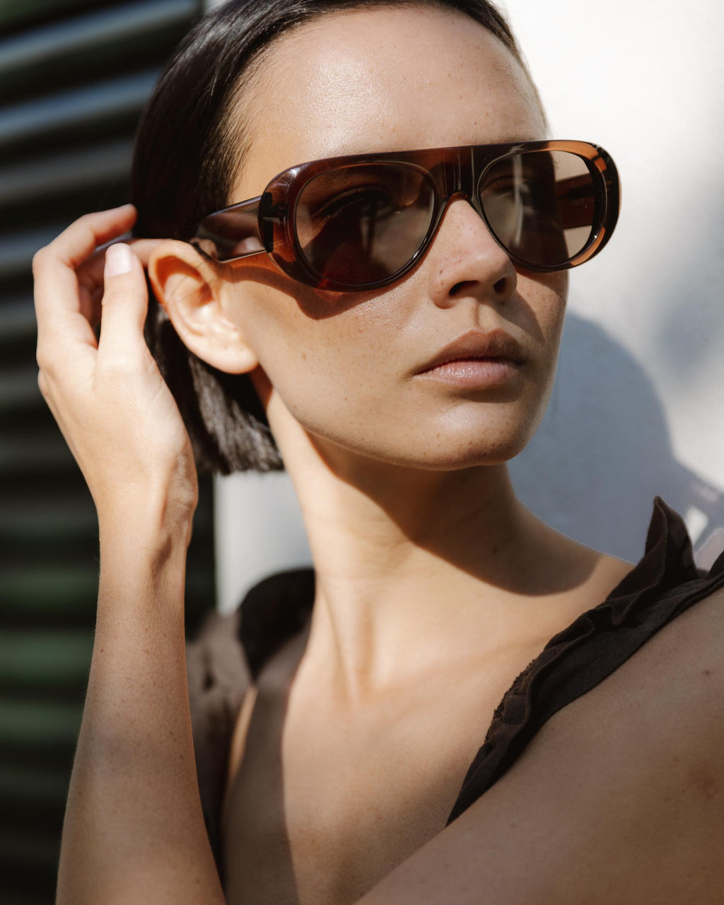 Gafas Aviador Marrón