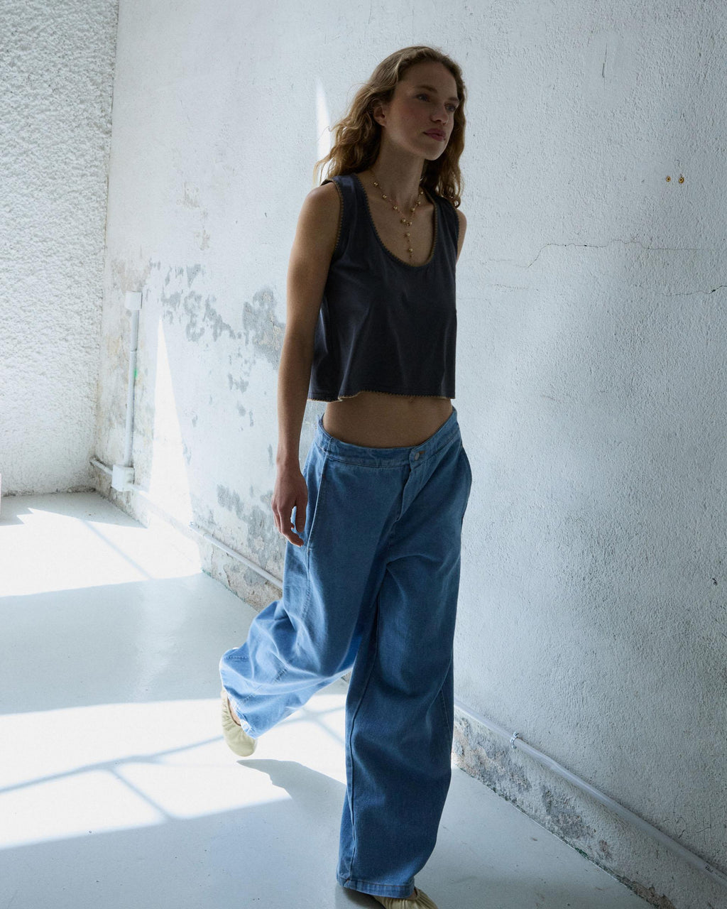 Jeans Balloon Bolsillos Laterales Azul