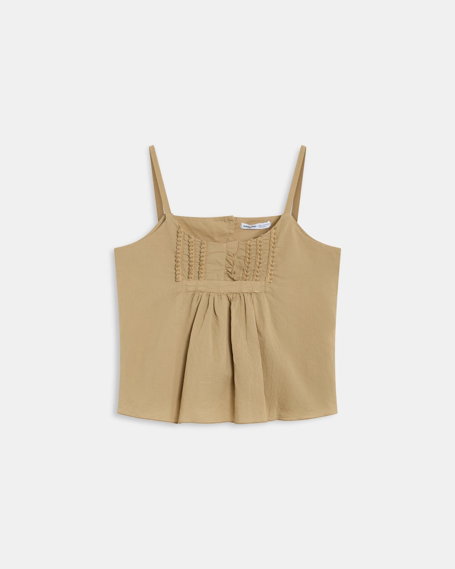Top Tirantes Detalle Delantero Taupe