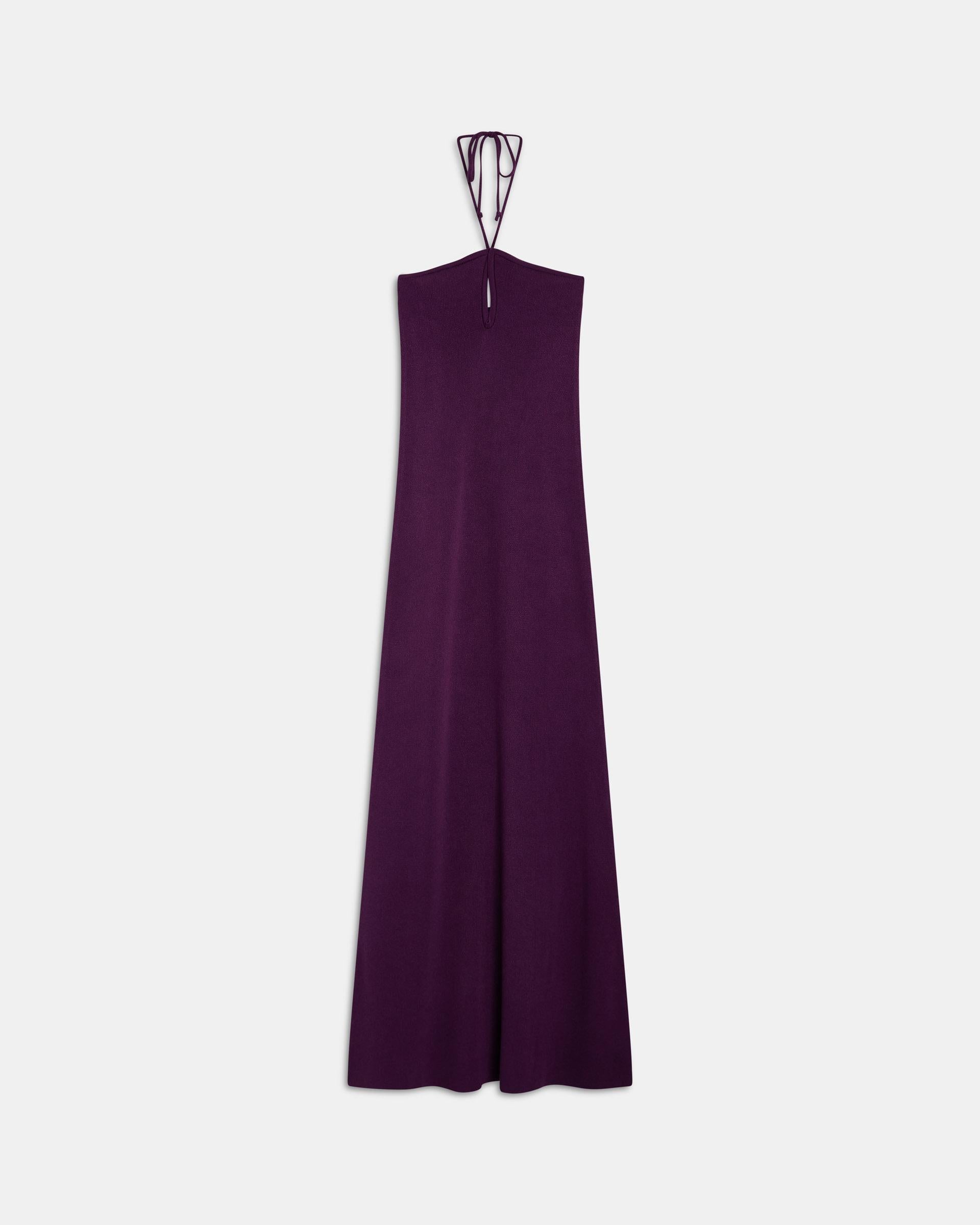 Vestido Halter Punto Morado