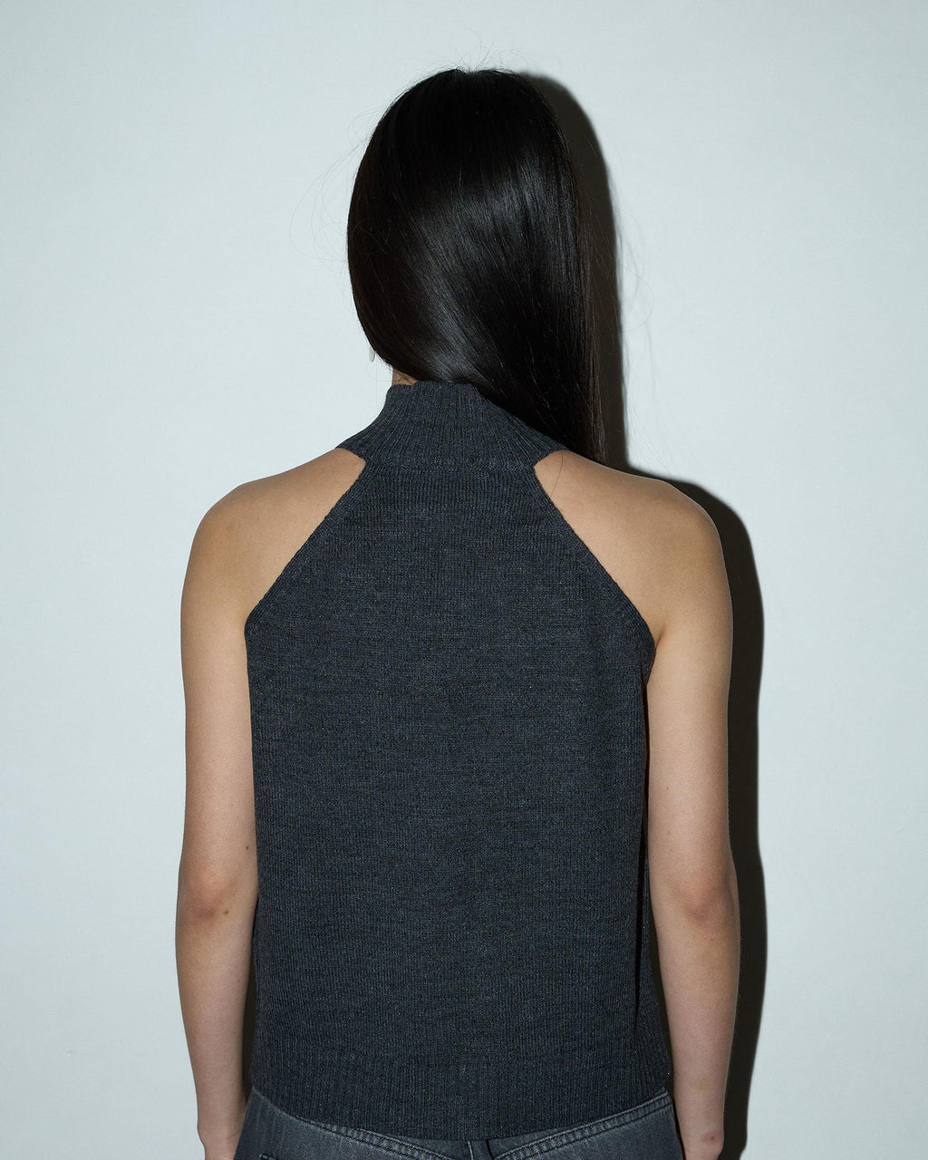 Top Halter Punto Antracita