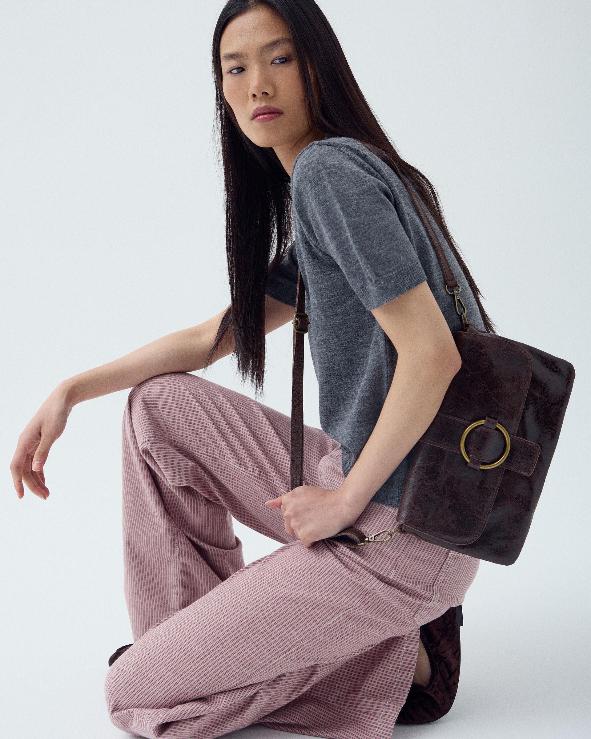 Bolso Pequeño Hebilla Marrón