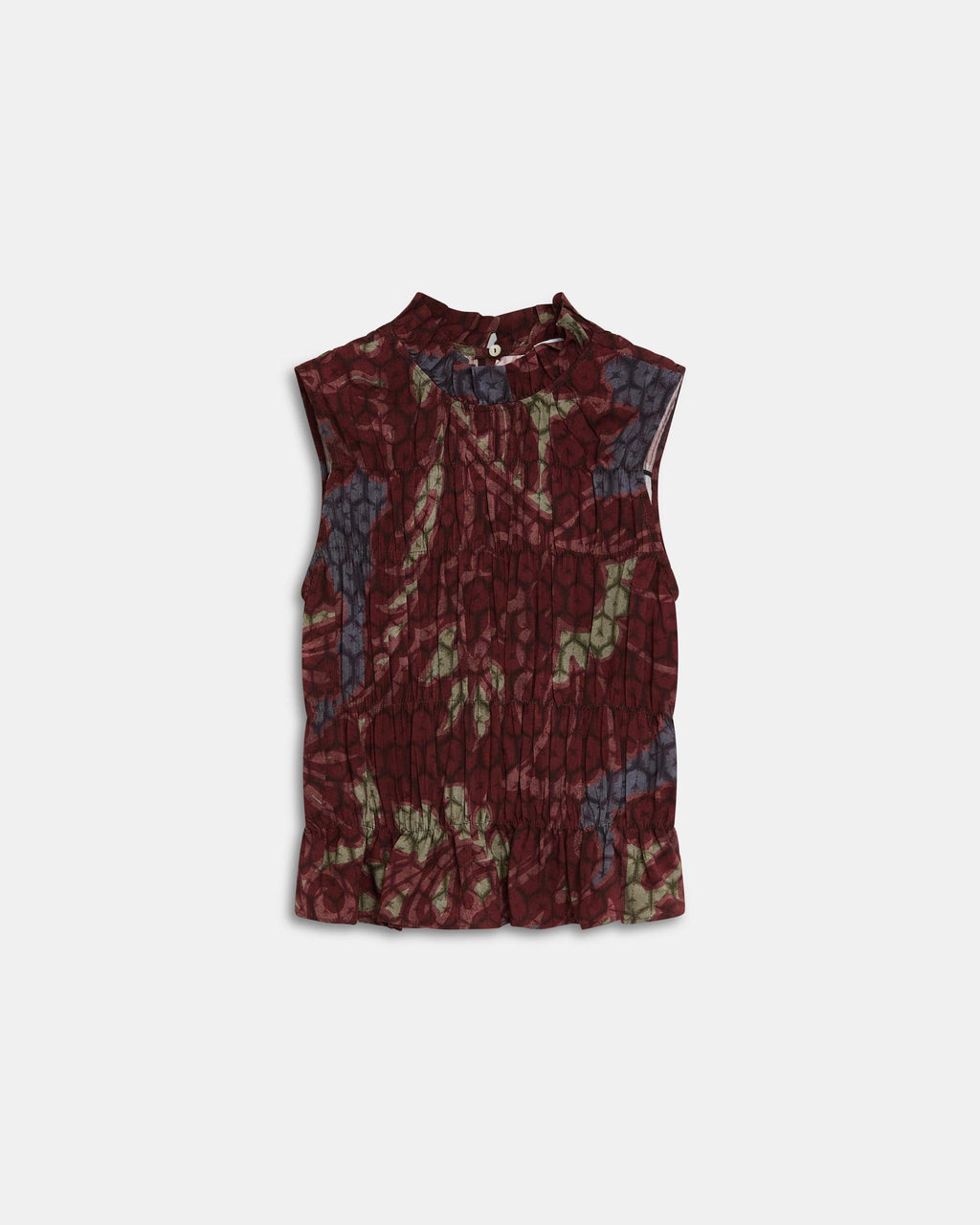 Top Gomas Estampado Granate