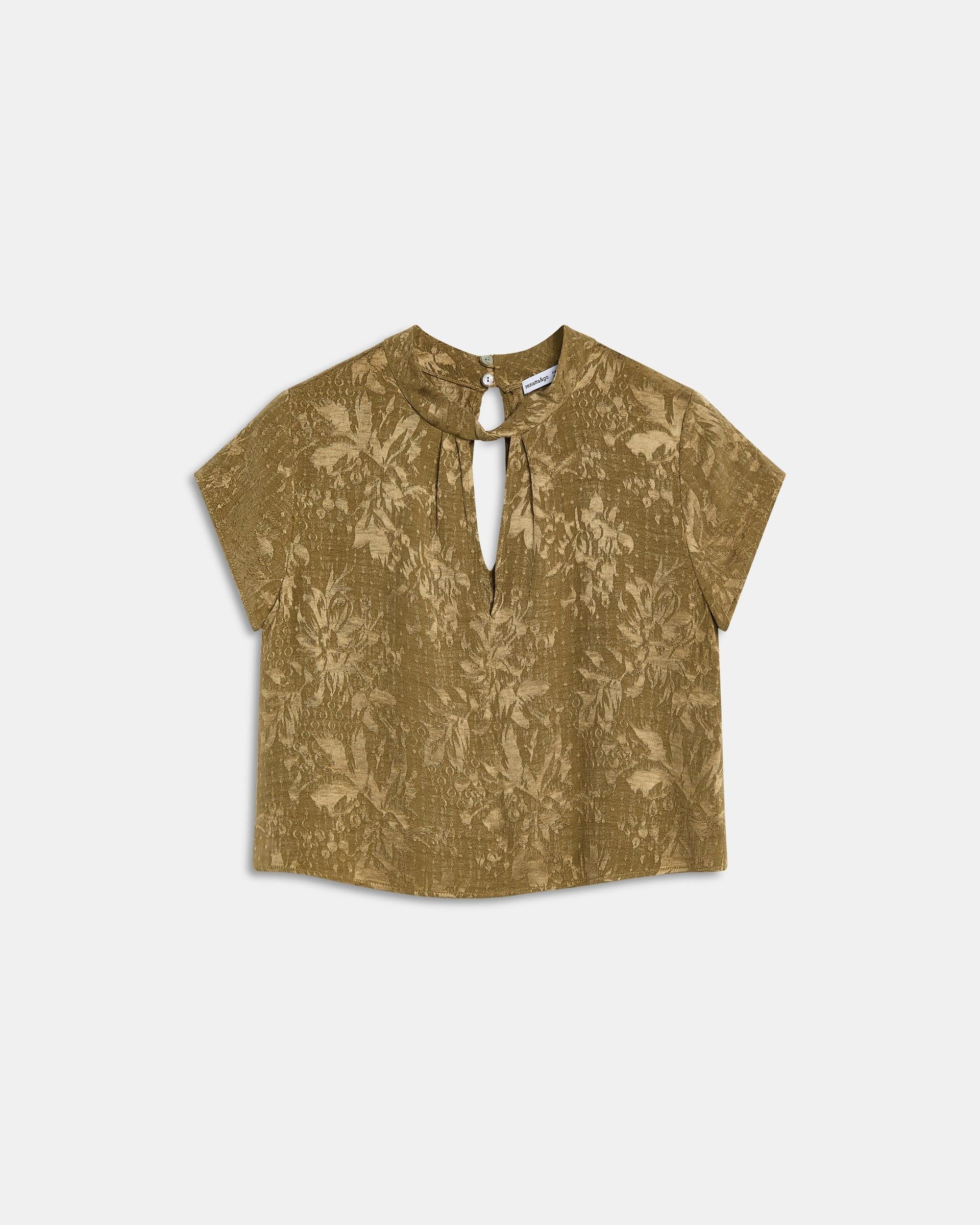 Top Abertura Jacquard Verde