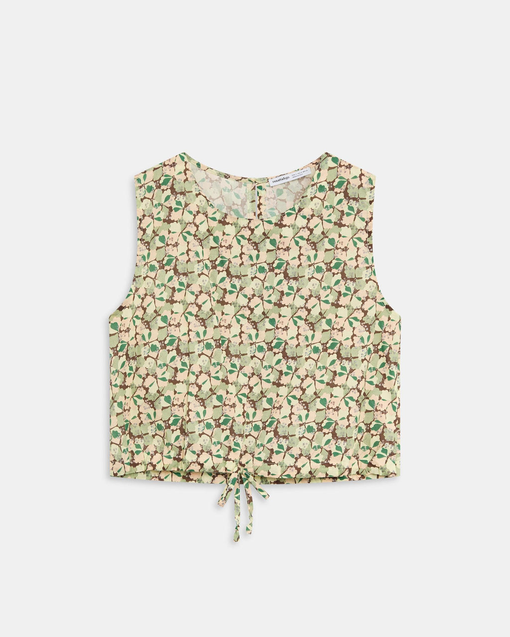 Top Fruncido Bajo Verde