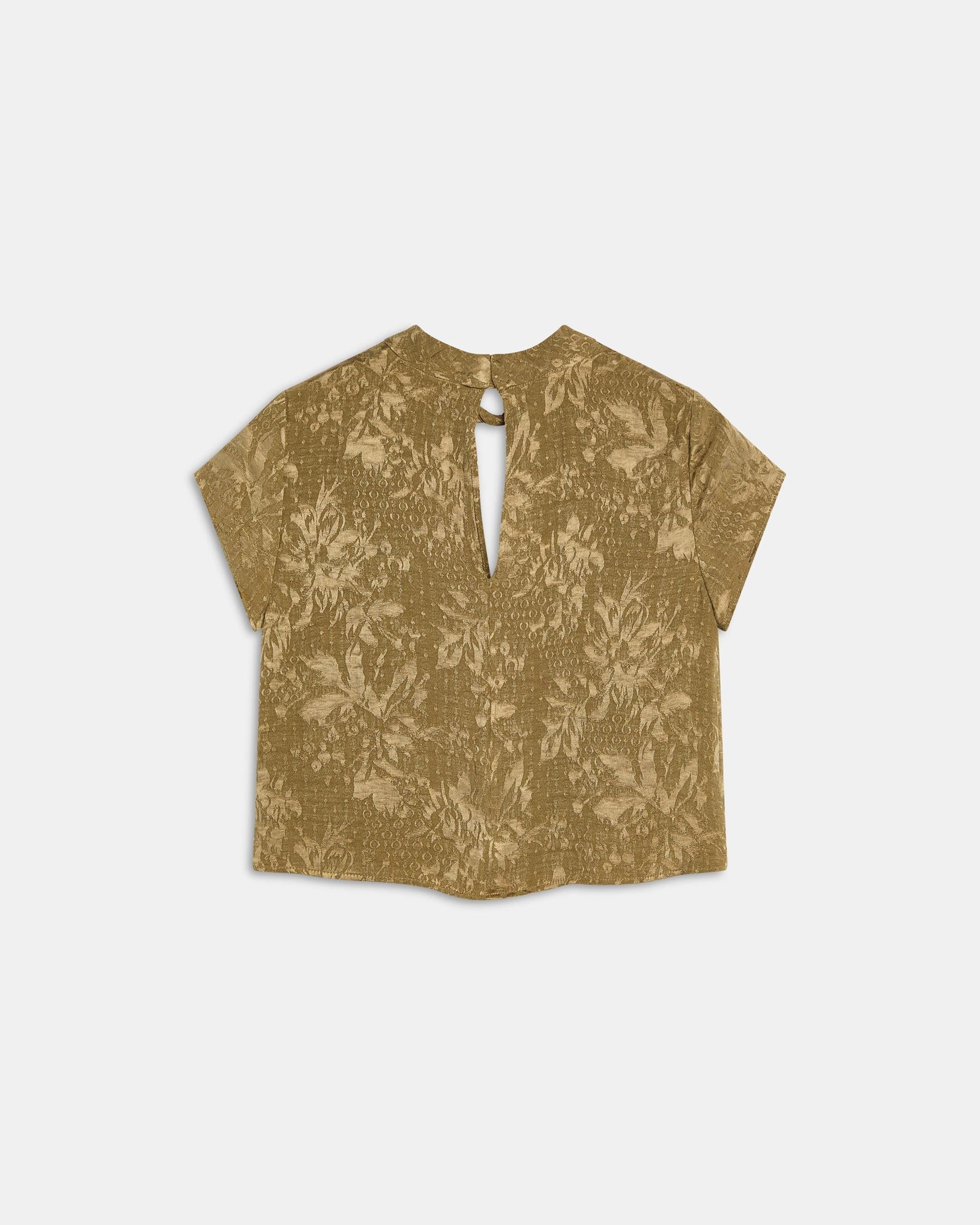 Top Abertura Jacquard Verde