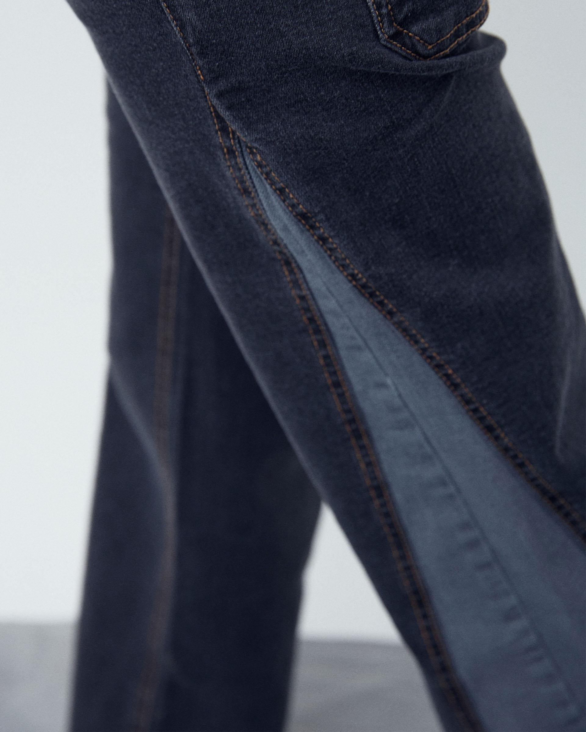 Jeans Cuñas Lateral Negro