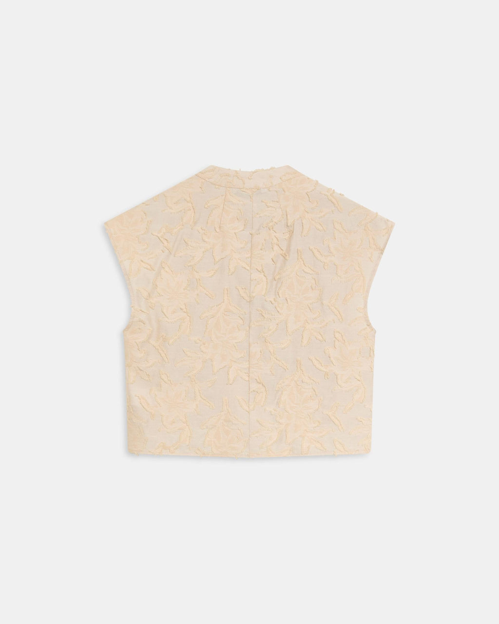 Blusa Botones Laterales Jacquard Crudo