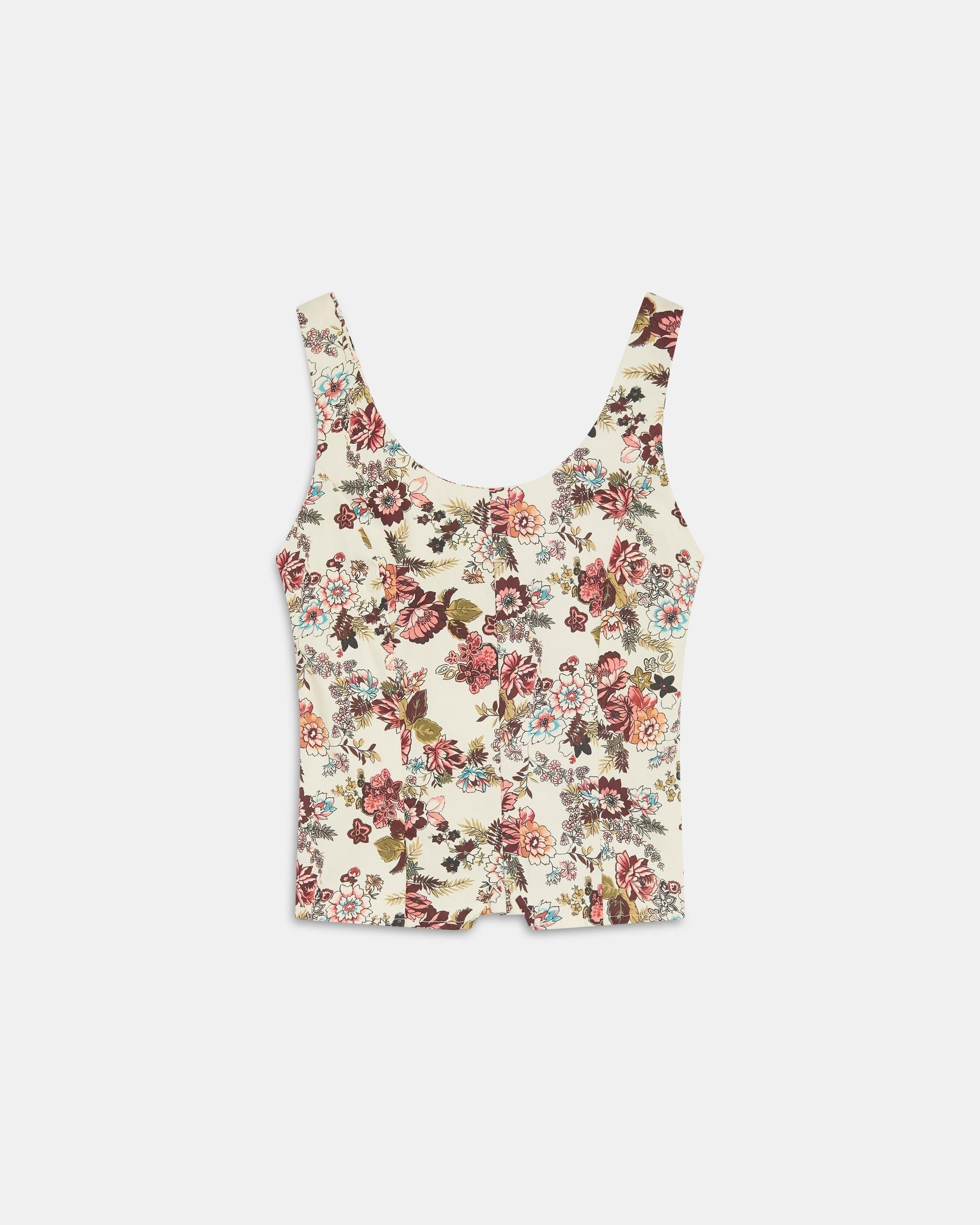 Top Corsetero Estampado Floral Multicolor