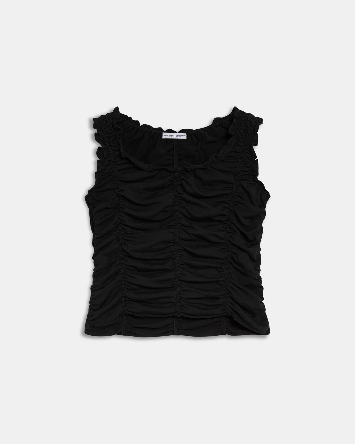 Camiseta Tirantes Gomas Negro