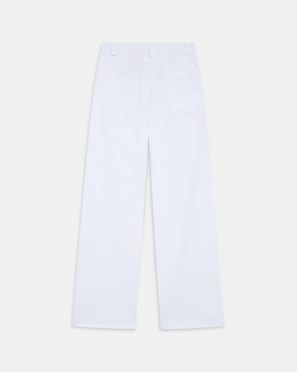 Jeans Bolsillos De Plastón Blanco