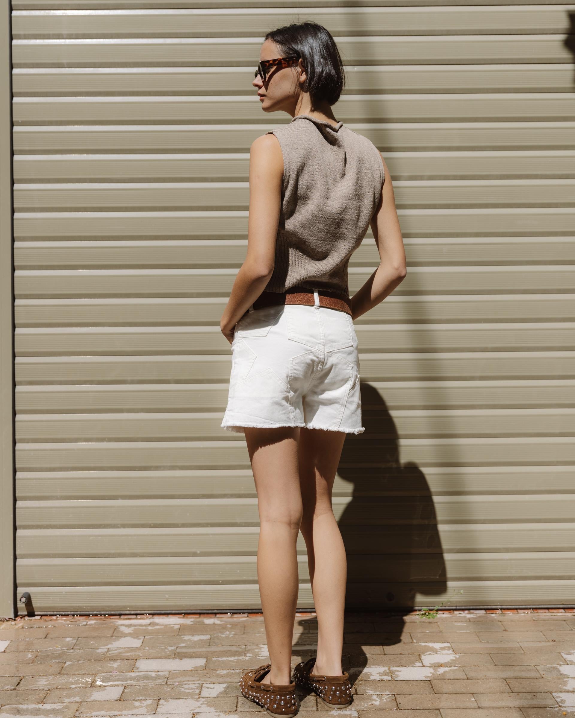 Shorts Estrellas Traseras Blanco