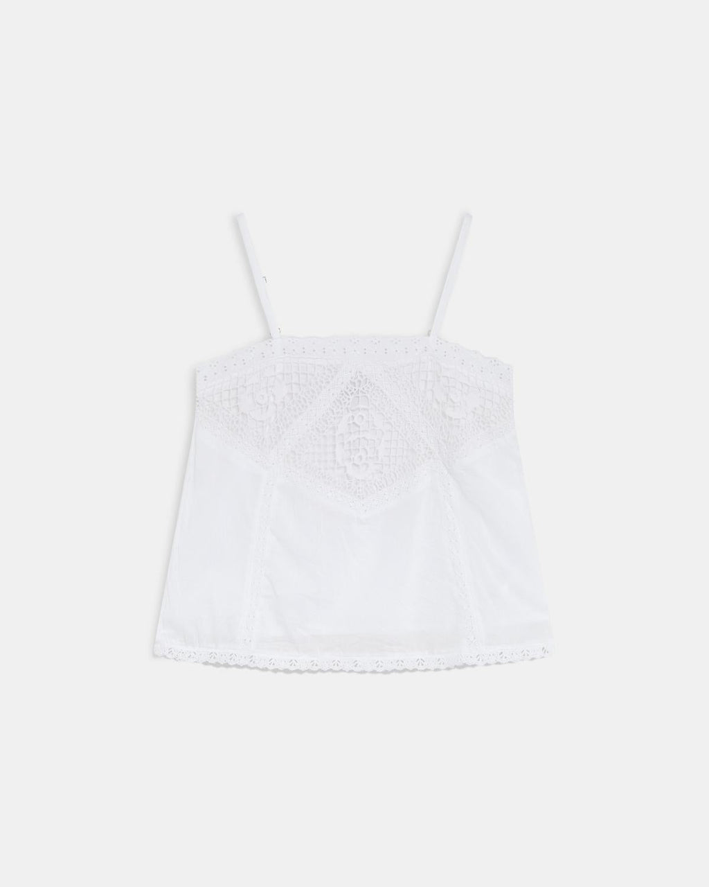Top Lencero Encaje Blanco