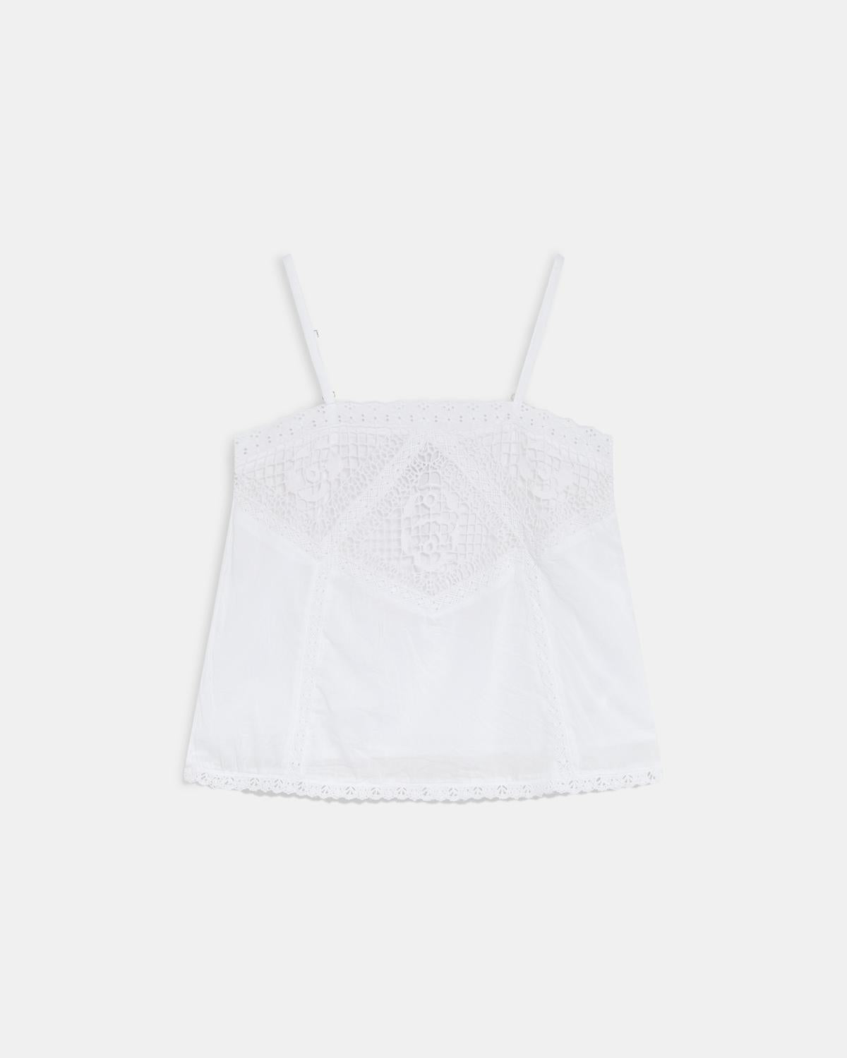 Top Lencero Encaje Blanco