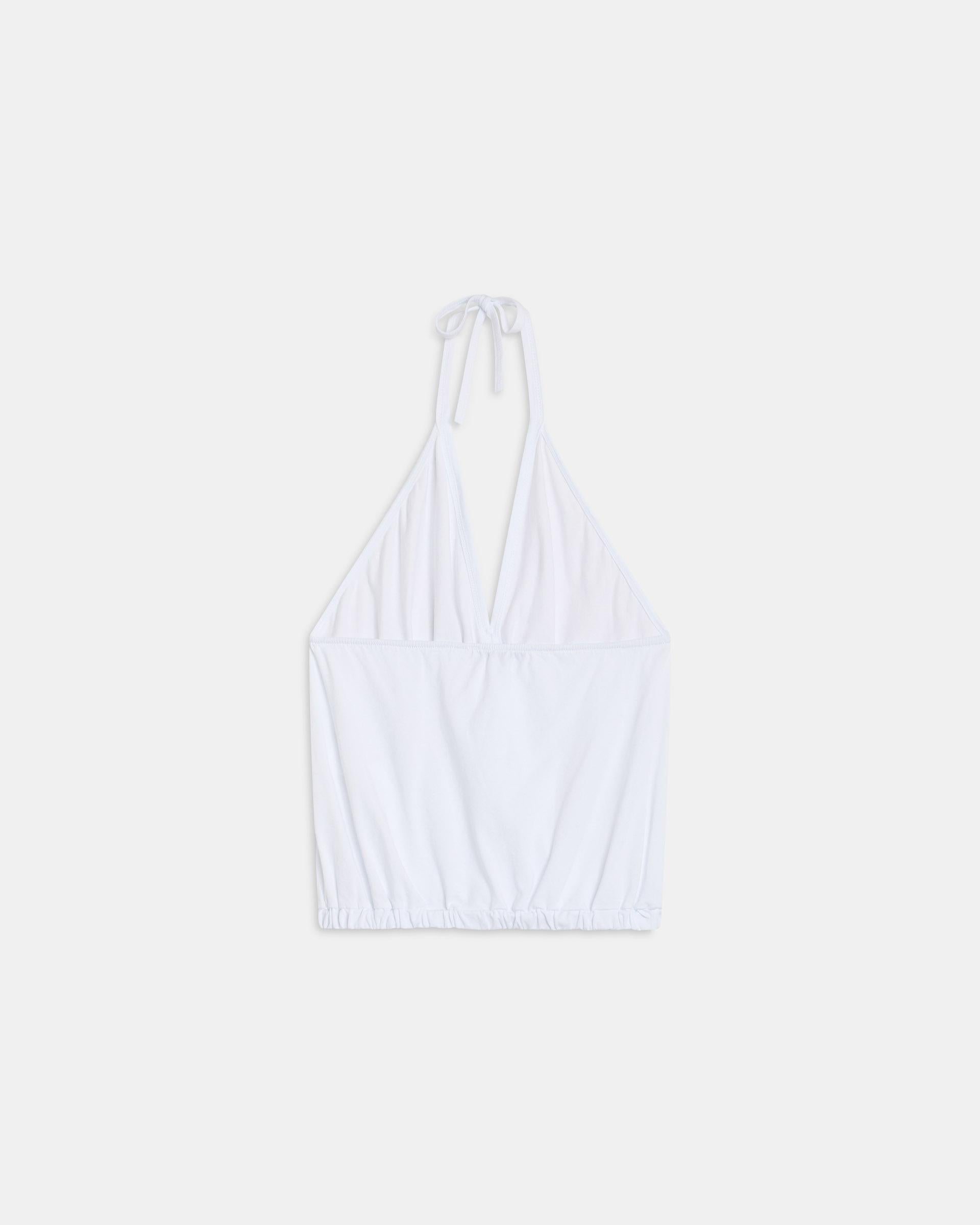 Camiseta Halter Cruzada Blanco