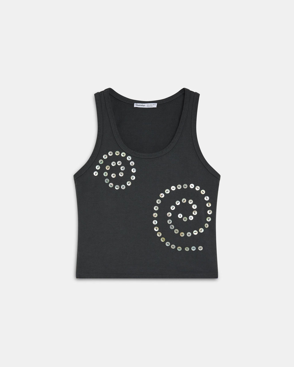 Camiseta Espiral Botones Antracita