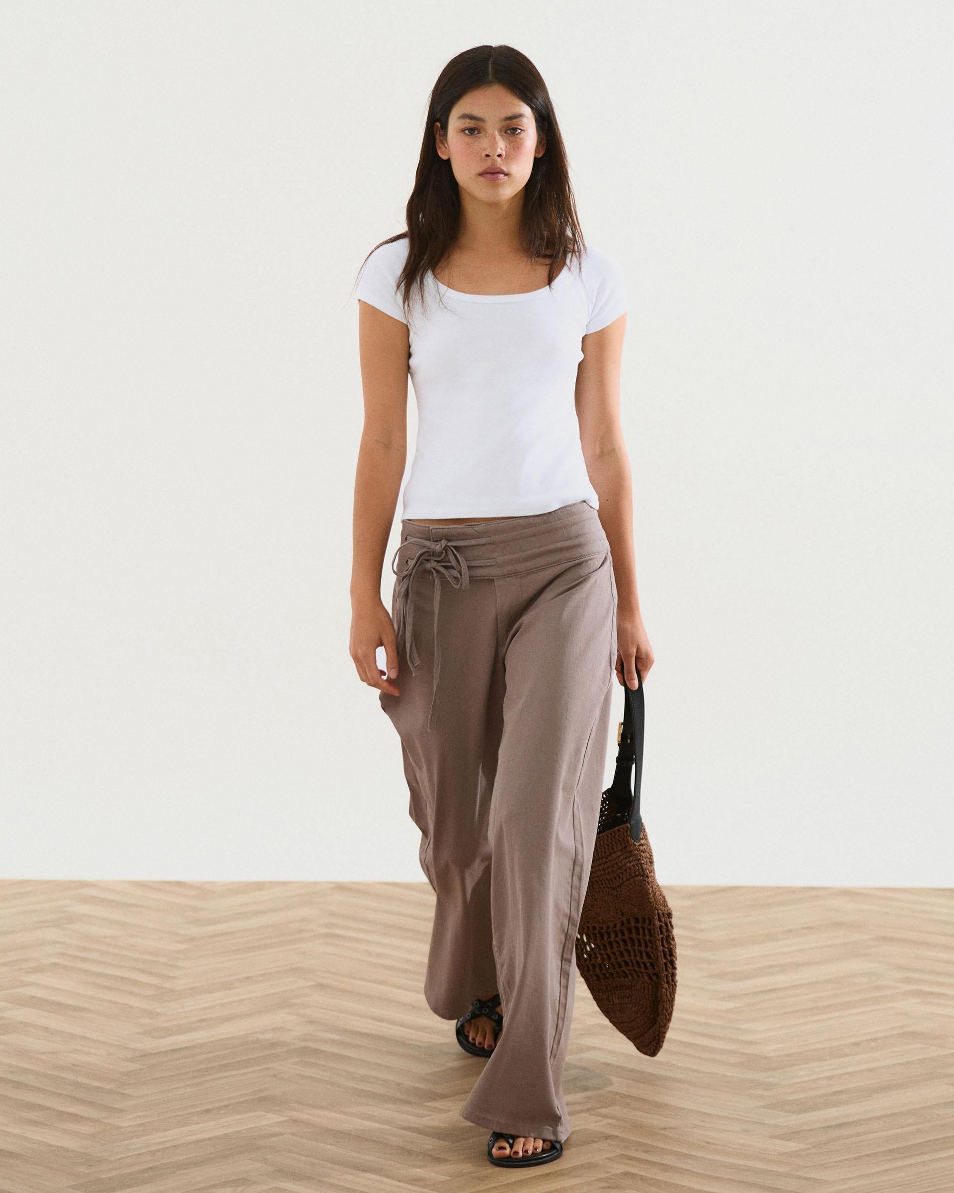 Jeans Triple Cinturilla Lazada Taupe