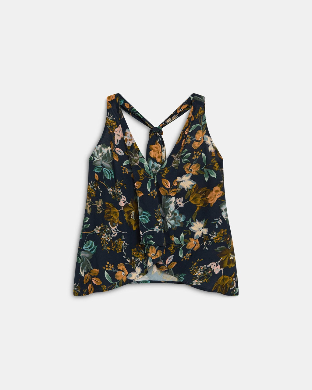 Top Picos Estampado Floral Azul Marino