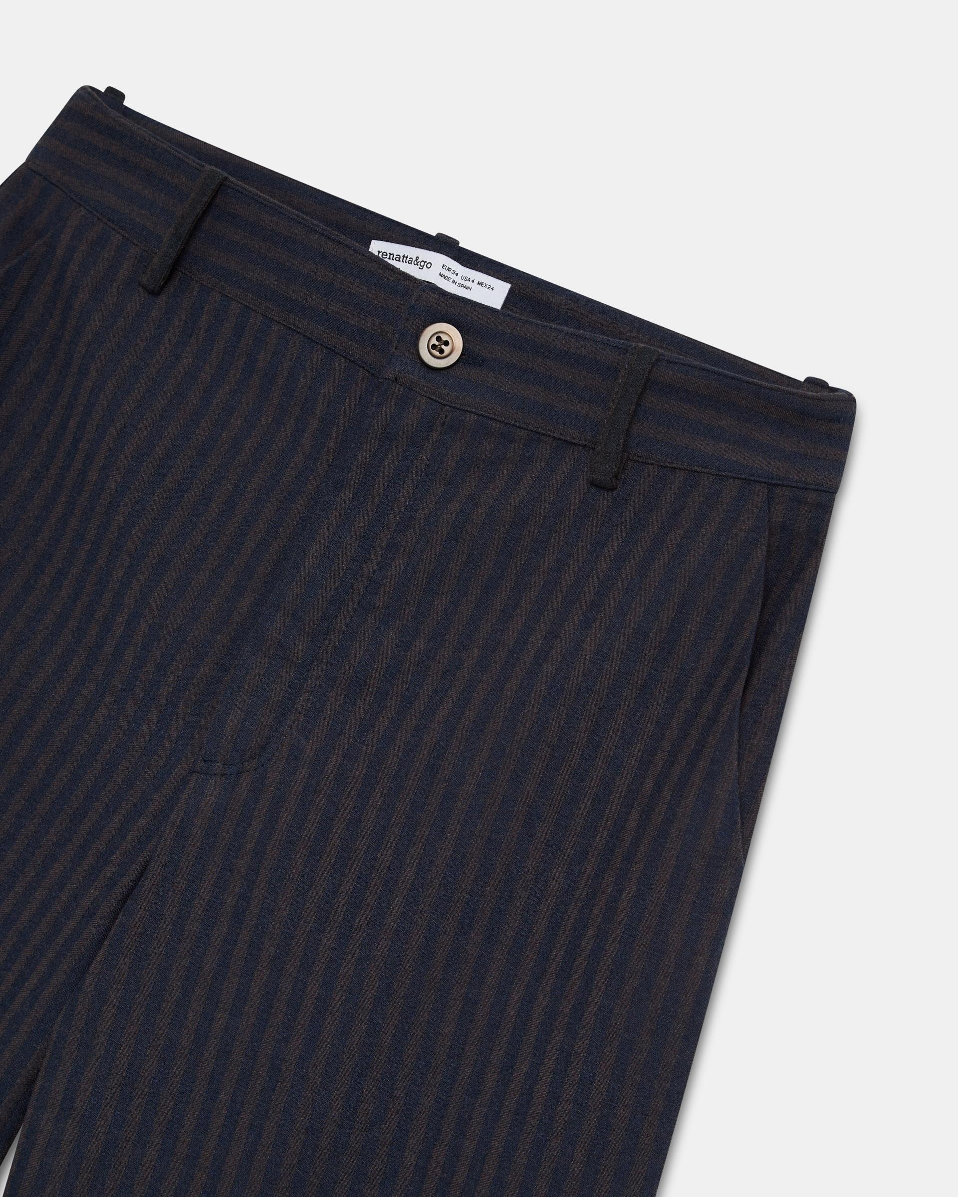 Pantalón Rayas Azul Marino