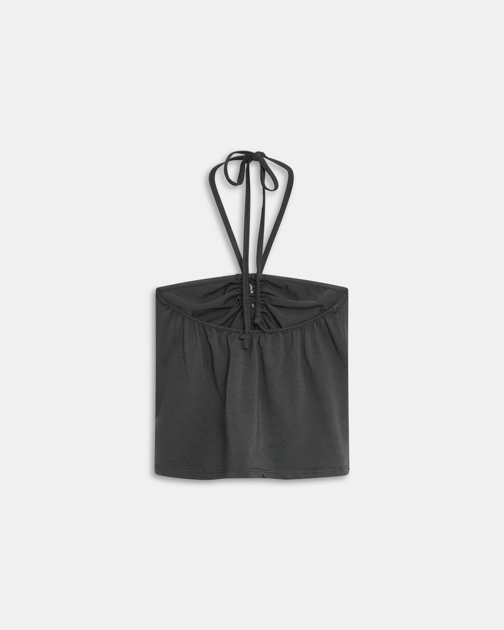 Camiseta Halter Fruncido Delantero Antracita