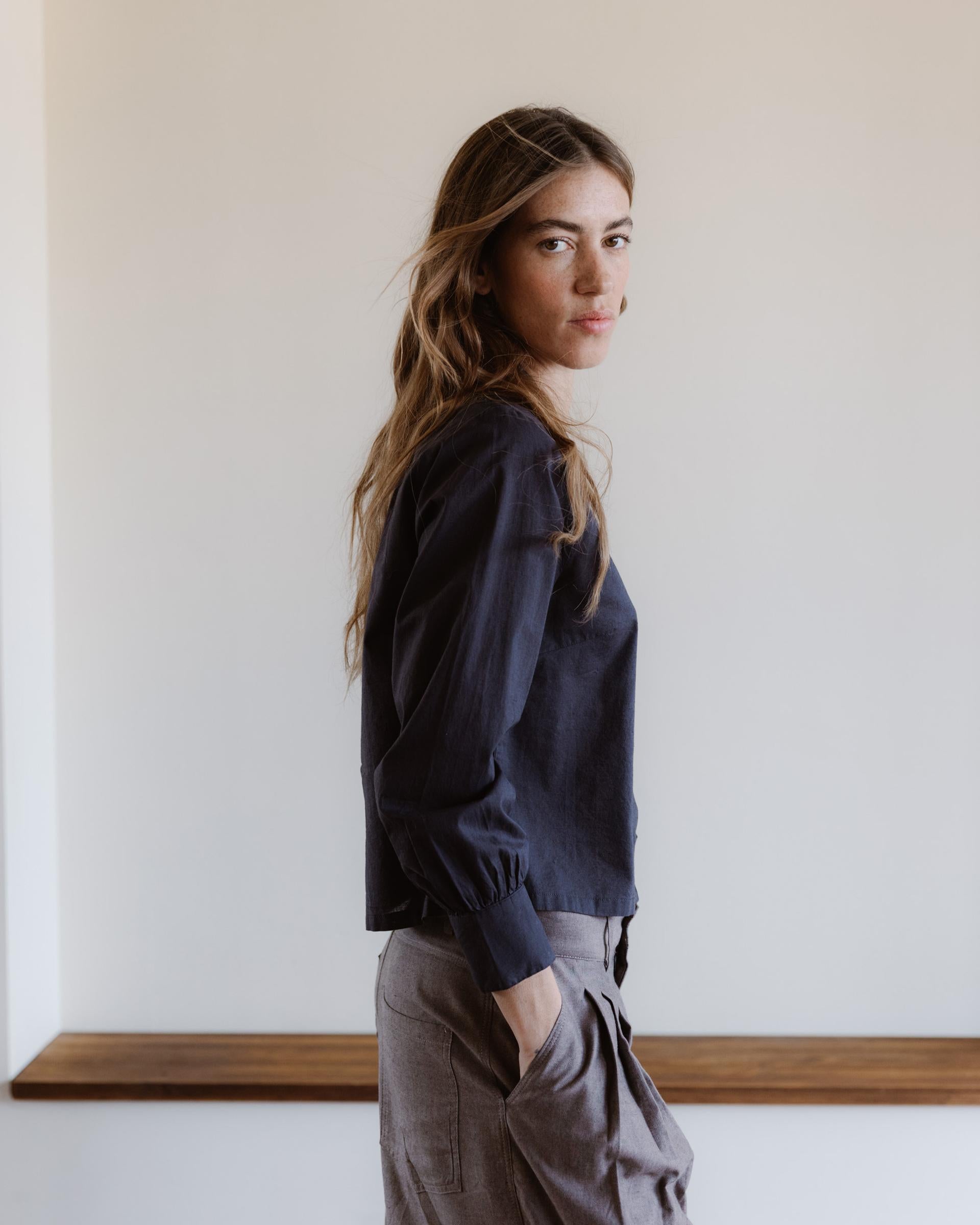 Camisa Botones Nacar Antracita