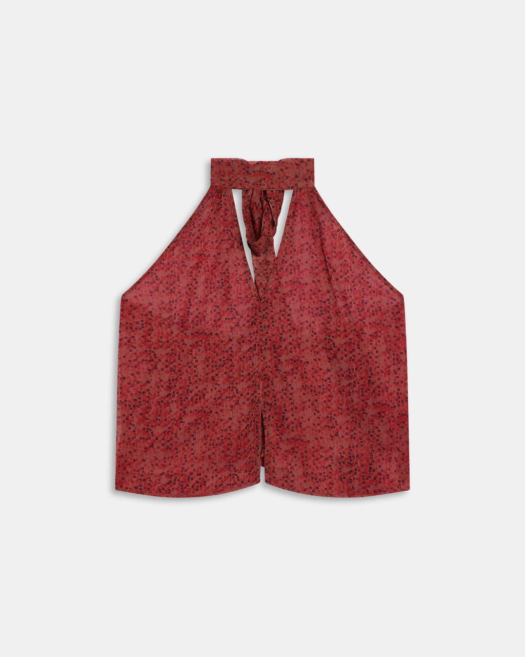 Top Abertura Estampado Rojo